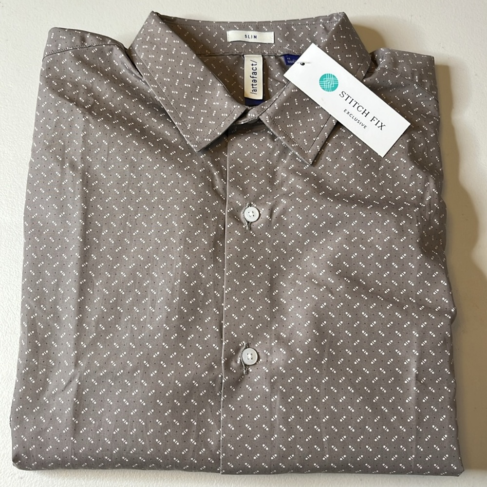 Stitch Fix ARTEFACT button down long sleeve shirt XL slim